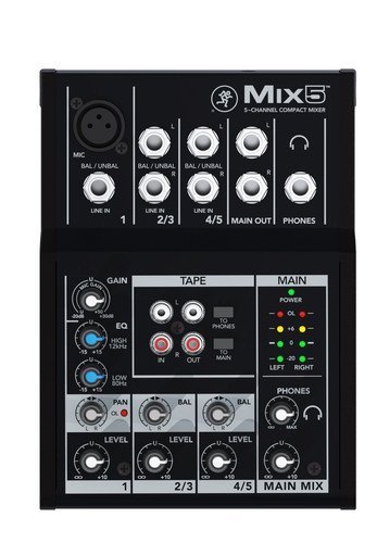 Mackie mix5 mixer compatto - mix5,