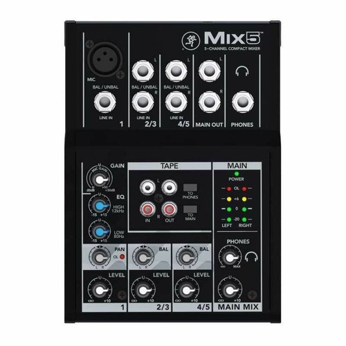 Mackie mix mixer audio e - 5, dj