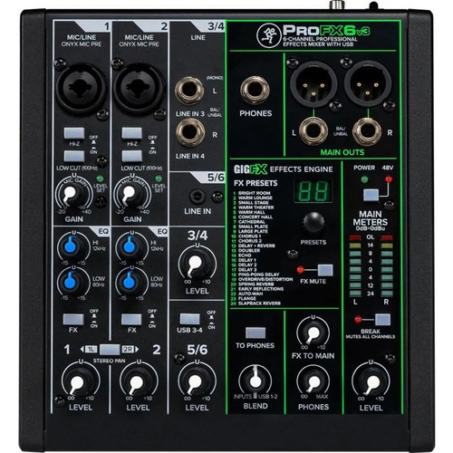 Mackie profxv3 mixer effetti - mackie,